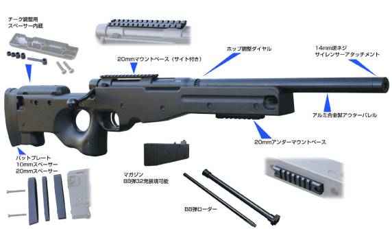 クラウンモデル　Type96 エアコキ ケース付き